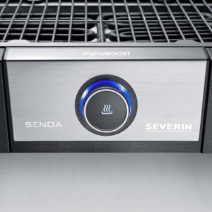 Severin PG 8114 SENOA DigitalBOOST Elektrogrill Schwarz-Silber 
