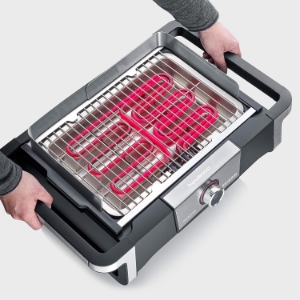 Severin PG 8114 SENOA DigitalBOOST Elektrogrill Schwarz-Silber 