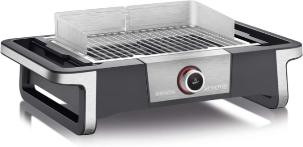 Severin PG 8114 SENOA DigitalBOOST Elektrogrill Schwarz-Silber 