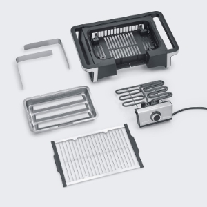 Severin PG 8114 SENOA DigitalBOOST Elektrogrill Schwarz-Silber 