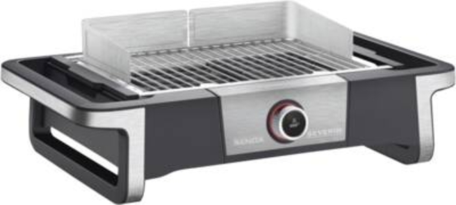 Severin PG 8114 SENOA DigitalBOOST Elektrogrill Schwarz-Silber 