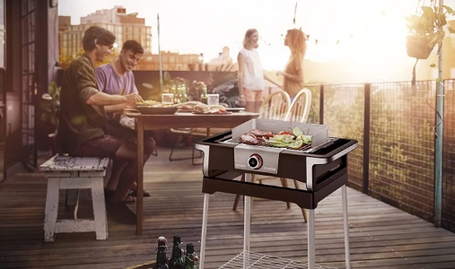Severin PG 8118 SENOA DigitalBOOST S  Elektrogrill Schwarz-Silber