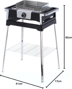 Severin PG 8118 SENOA DigitalBOOST S  Elektrogrill Schwarz-Silber