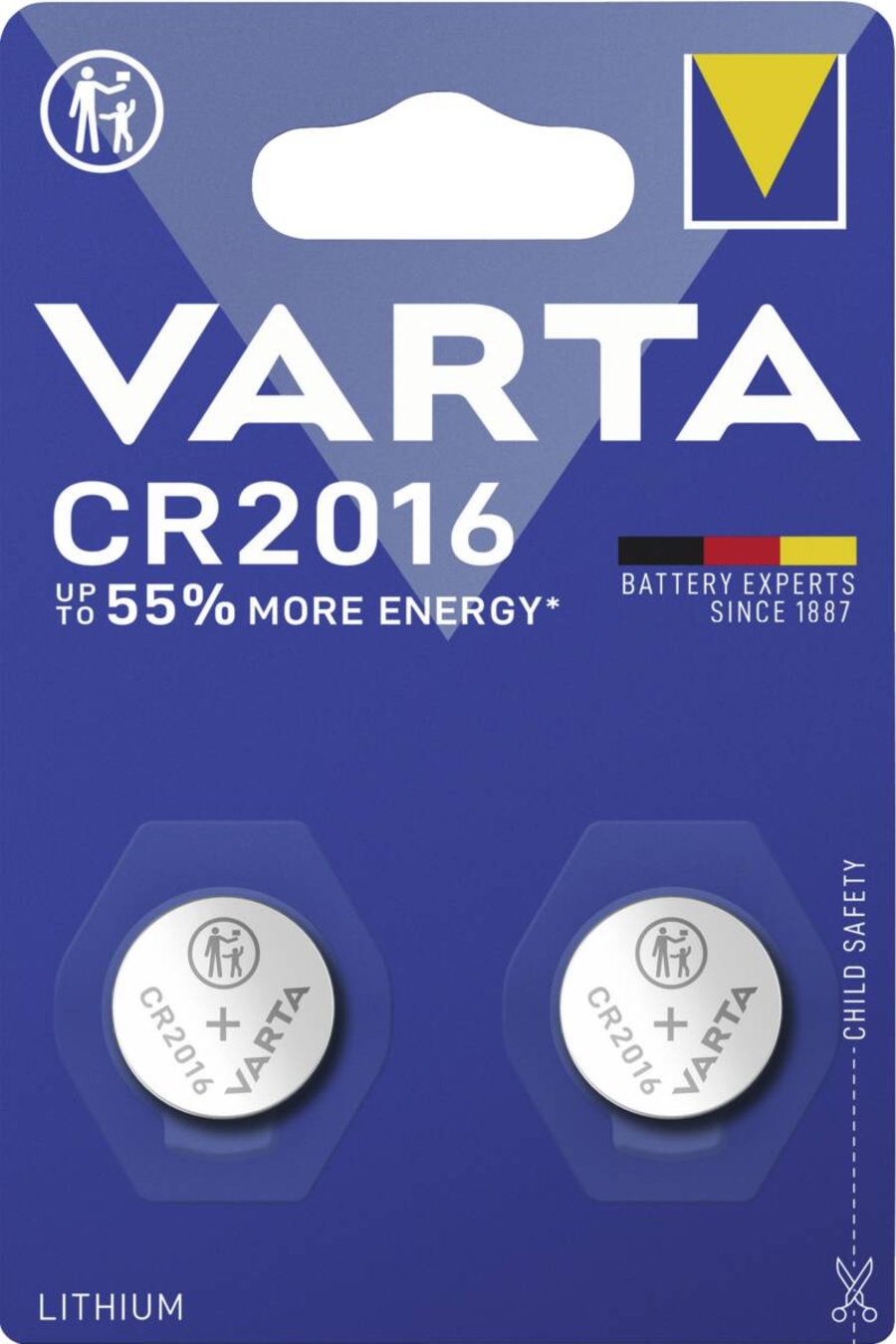 Varta CR 2016 Electronics 2-er Batterien 