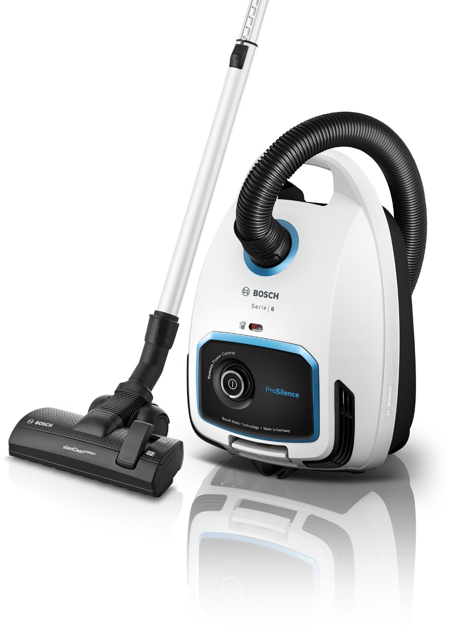 Bosch BGL6TSIL Serie 6, Staubsauger mit Beutel, ProSilence, Weiß 