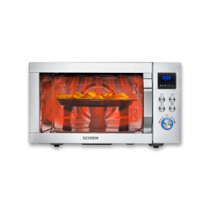 Severin MW 7918 Mikrowelle, 900 W, 25 L, Grill, Elektronik Air-Fryer-Funktion , inox