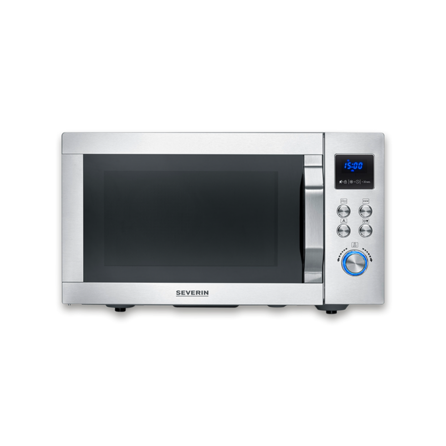 Severin MW 7918 Mikrowelle, 900 W, 25 L, Grill, Elektronik Air-Fryer-Funktion , inox