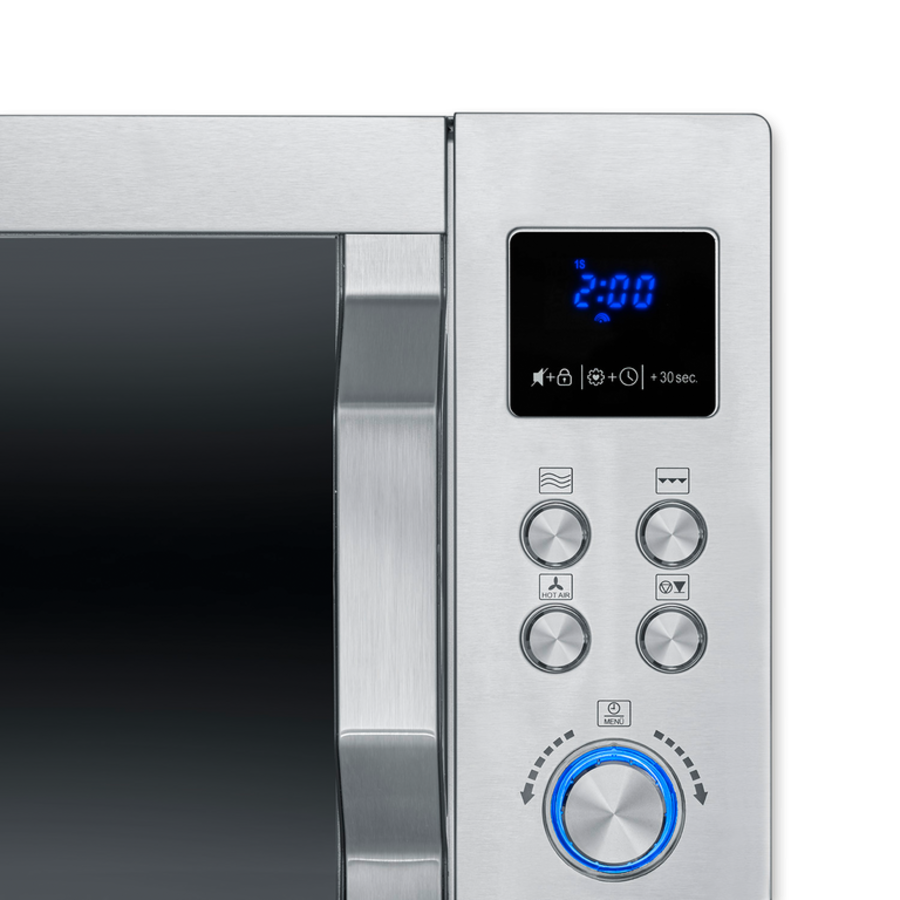 Severin MW 7918 Mikrowelle, 900 W, 25 L, Grill, Elektronik Air-Fryer-Funktion , inox