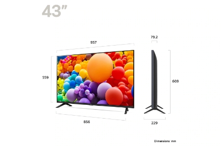 LG 43UT73003LA 4K Ultra HD, Smart-TV, schwarz 43 " Fernseher 