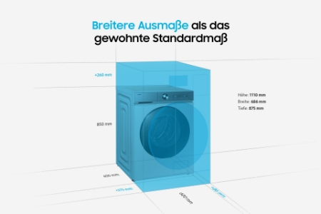 Samsung WD18DB8995BZT2 Waschtrockner 18/11 kg AI Waschen & Trocknen,App-Steuerung (Wi-Fi (WLAN)