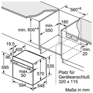 Siemens HQ372G0S3 iQ300, Einbau-Backofen mit Dampfunterstützung, 60 x 60 cm, Pyrolyse