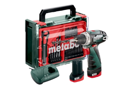 Metabo PowerMaxx BS Basic Set Akku-Bohrschrauber inkl. Koffer + 2 Akkus 2.0Ah + Zubehör 