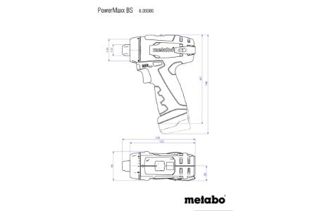 Metabo PowerMaxx BS Basic Set Akku-Bohrschrauber inkl. Koffer + 2 Akkus 2.0Ah + Zubehör 