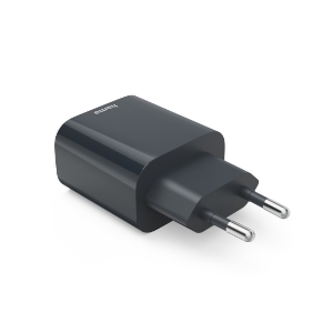 Hama 86441 Schnellladegerät, 1x USB-C, 1x USB-A, PD, 20 W Anthrazit