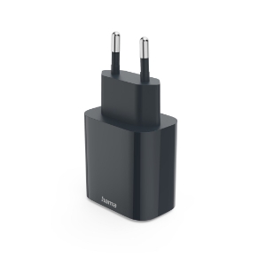 Hama 86441 Schnellladegerät, 1x USB-C, 1x USB-A, PD, 20 W Anthrazit