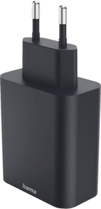 Hama 86444 Schnellladegerät, 1x USB-C, 1x USB-A, PD, 45 W Anthrazit