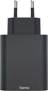 Hama 86445 Schnellladegerät, 2x USB-C, 1x USB-A, PD, 65 W, Anthrazit