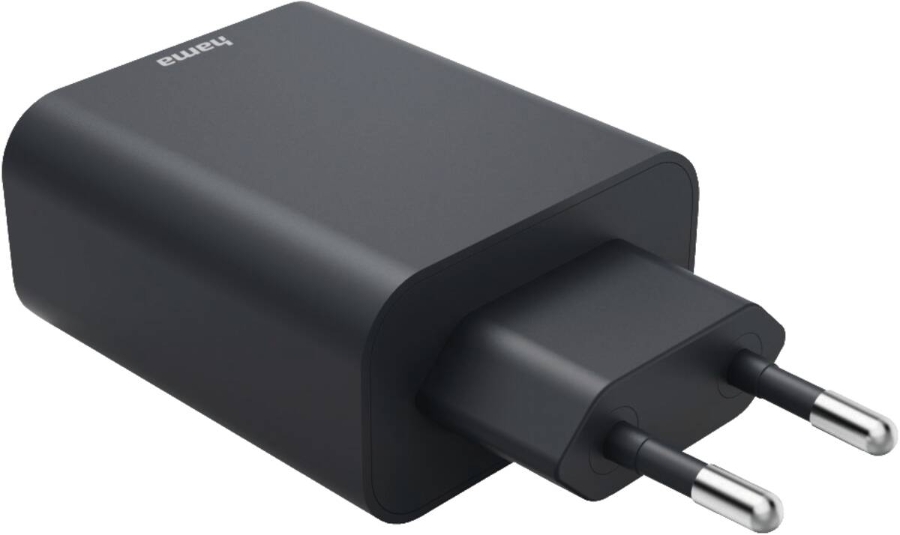 Hama 86445 Schnellladegerät, 2x USB-C, 1x USB-A, PD, 65 W, Anthrazit