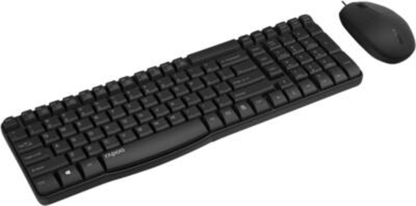Rapoo Deskset "NX1820", Schwarz kabelgebunden 