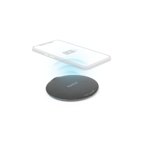 Hama 201680 Wireless Charger "QI-FC10 Metal", 10 W, kabelloses  Smartphone-Ladepad, Schwarz