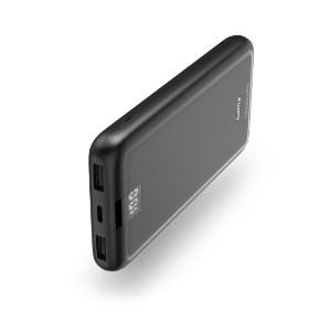 Hama 201709 Power Pack "Performance 10", 10000 mAh 3 Ausgänge: USB-C, 2x USB-A, Anthrazit