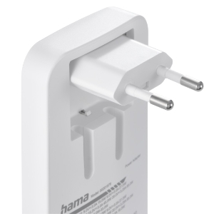 Hama 201976 Schnellladegerät, 2x USB-C, 1x USB-A, flaches Mini-Ladegerät, PD, 65 W, Weiss