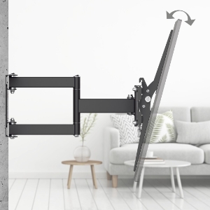 Hama 220830 TV-Wandhalterung, schwenkbar neigbar, ausziehbar, 165 cm (65") bis 40 Schwarz