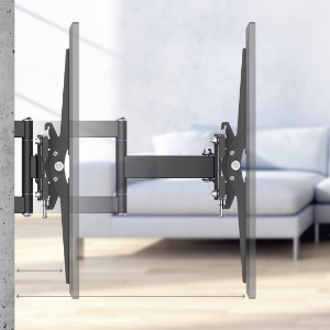 Hama 220830 TV-Wandhalterung, schwenkbar neigbar, ausziehbar, 165 cm (65") bis 40 Schwarz