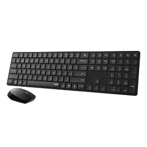Rapoo 221172 Kabelloses Multi-Mode-Deskset "8020M",  QWERTZ, Schwarz