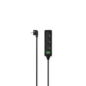 Hama 223004 Steckdosenleiste, 3-fach, Schalter, 1,4 m, Schwarz 