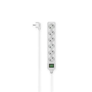 Hama 223007 Steckdosenleiste, 6-fach, Schalter, 1,4 m, Weiß 