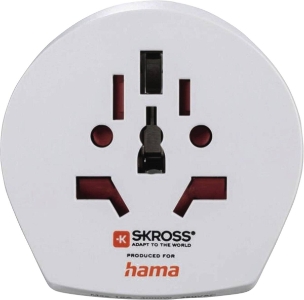 Hama 223474 Weltreiseadapter Set "World Travel Pro Light  USB", 3-polig, 2x USB Reisestecker