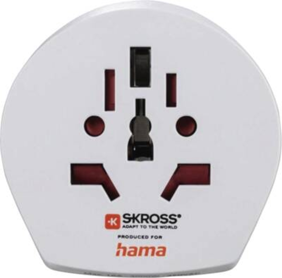 Hama 223474 Weltreiseadapter Set "World Travel Pro Light  USB", 3-polig, 2x USB Reisestecker