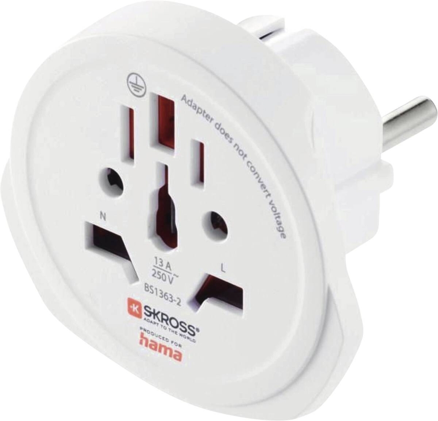 Hama 223474 Weltreiseadapter Set "World Travel Pro Light  USB", 3-polig, 2x USB Reisestecker