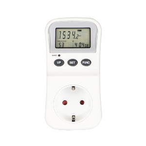 Hama 223561 Energiekostenmessgerät mit LCD-Anzeige digitaler Stromzähler für Steckdose