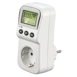 Hama 223561 Energiekostenmessgerät mit LCD-Anzeige digitaler Stromzähler für Steckdose