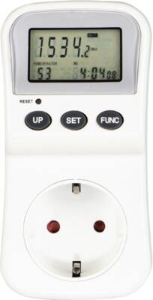 Hama 223561 Energiekostenmessgerät mit LCD-Anzeige digitaler Stromzähler für Steckdose