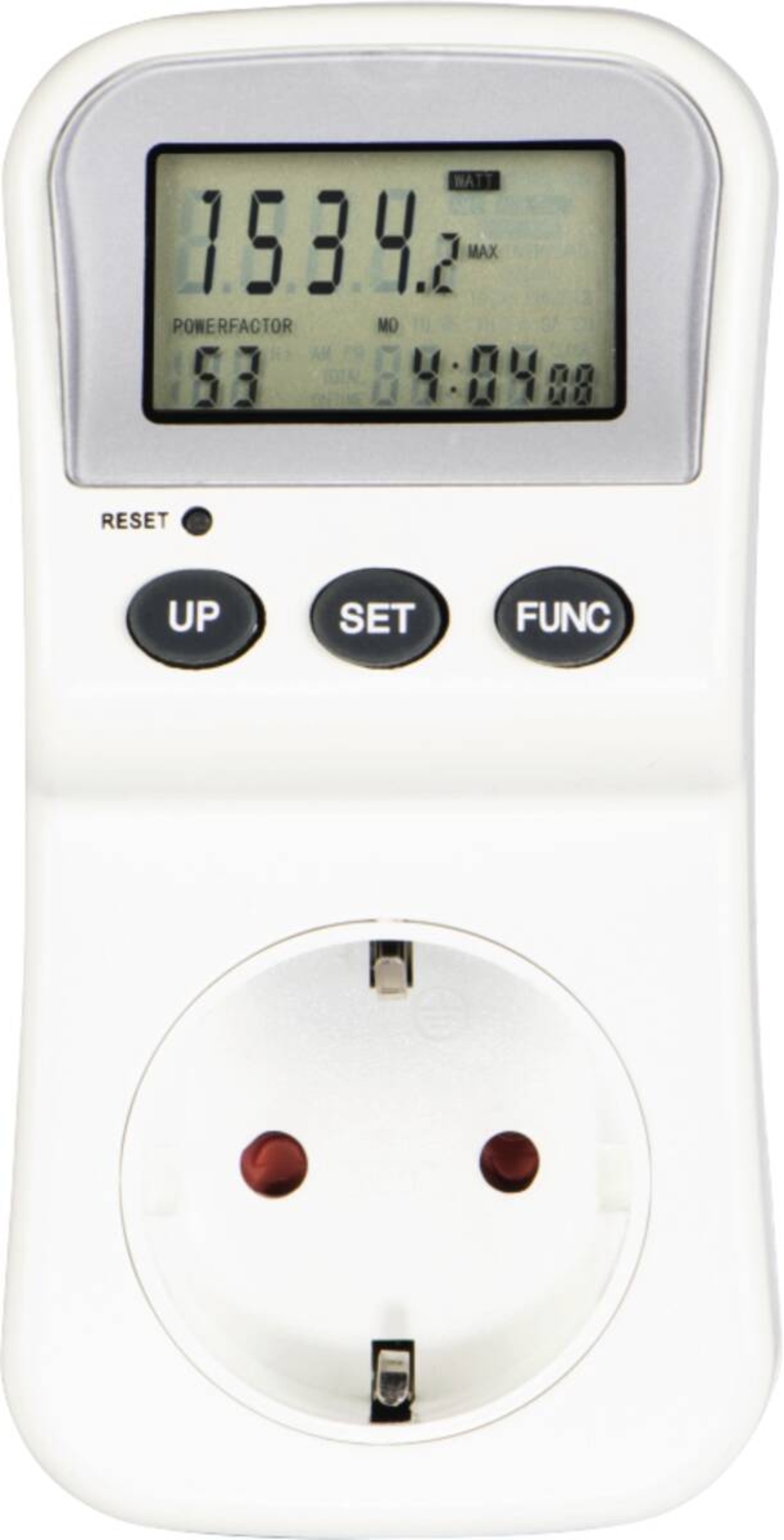 Hama 223561 Energiekostenmessgerät mit LCD-Anzeige digitaler Stromzähler für Steckdose