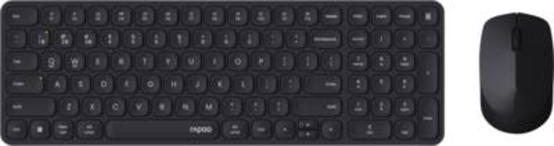 Rapoo 226112 Kabelloses ultraflaches Multi-Mode-Deskset "9310M", Schwarz