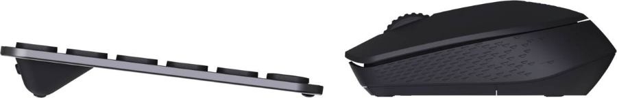 Rapoo 226112 Kabelloses ultraflaches Multi-Mode-Deskset "9310M", Schwarz