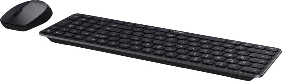 Rapoo 226112 Kabelloses ultraflaches Multi-Mode-Deskset "9310M", Schwarz