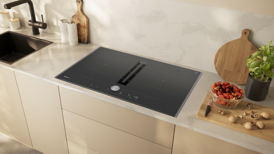 Neff V68TTX4L0 N90 Induktionskochfeld mit Dunstabzug  80 cm mit  Rahmen aufliegend