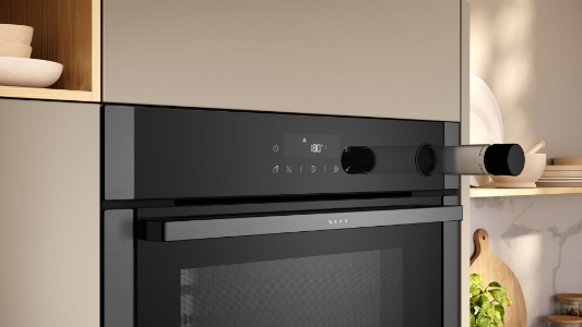 Neff B6AVJ7AG3 N 50, Einbau-Backofen mit Dampfunterstützung 60x60cm , Graphite-Grey
