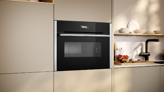 Neff C24MR21N0 N70 Kompaktbackofen mit Mikrowelle, 60 x 45 cm Soft Close & Soft Opening