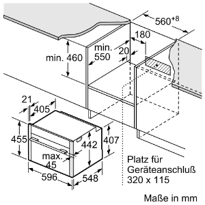 Neff C24MR21N0 N70 Kompaktbackofen mit Mikrowelle, 60 x 45 cm Soft Close & Soft Opening