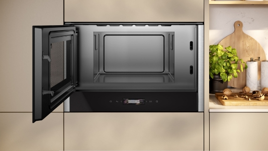 Neff NL4WR21N1 Mikrowelle Einbau 60 cm Schwarz/edelstahl Tür links angeschlagen
