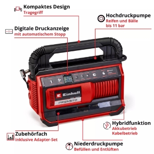 Einhell PRESSITO 18/25 Hybrid  Hybrid-Kompressor  