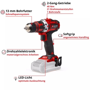 Einhell TE-CD 18/40 Li-Solo Akku-Bohrschrauber 