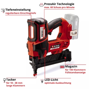 Einhell FIXETTO 18/38 S PROFESSIONAL Akku-Tacker  