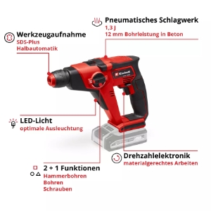 Einhell TE-HD 18/12 Li - Solo Akku-Bohrhammer 